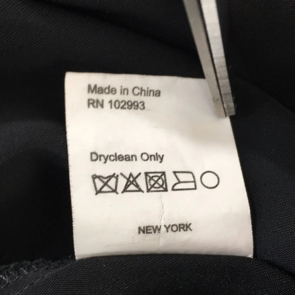 Prabal Gurung Collective Blouse‎ Womens 2 Black Ruffle Ribbed Button Front - Picture 10 of 14